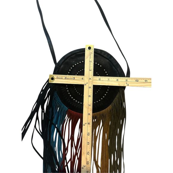 Beautiful Rare Patricia Nash Boho Fringe Rovito Crossbody beautiful fringe in le - Picture 8 of 10